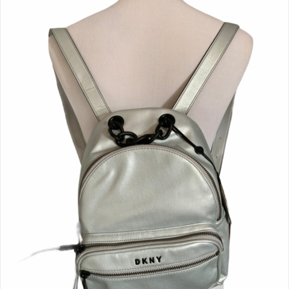 DKNY Women's Abby Silver Backpack